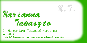 marianna tapaszto business card