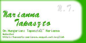 marianna tapaszto business card